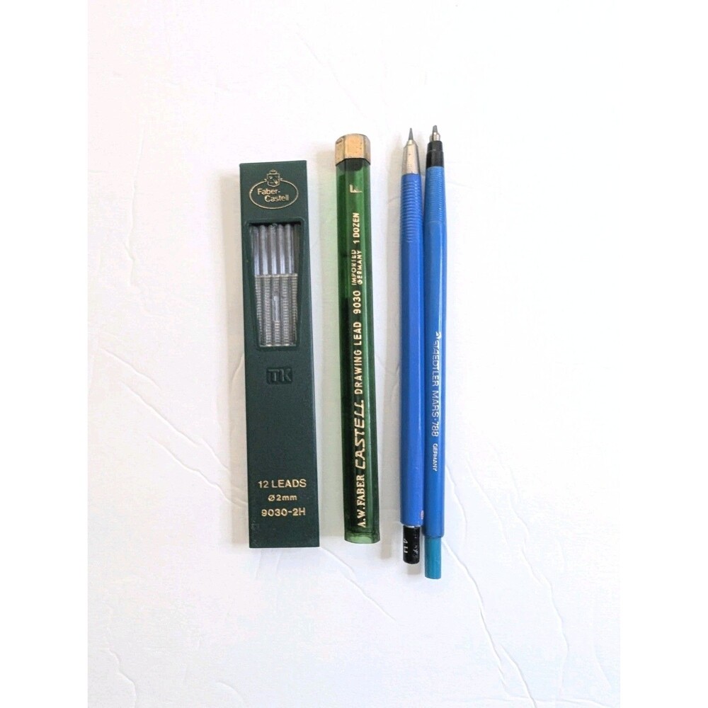 Staedtler Mars Technico 788 Lead Holder - Faber Castell 2mm Lead Lot